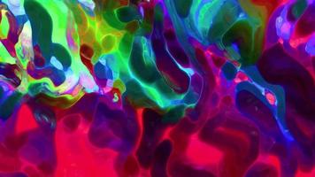 abstract veelkleurig vloeistof glas achtergrond animatie.abstract golvend holografische film, verloop structuur film video