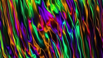 animation de lignes multicolores liquides torsadées abstraites, animation de fond géométrique abstrait. film géométrique holographique video