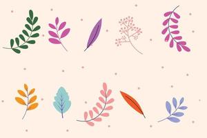 spring leaf collection vector