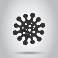 Disease bacteria icon in flat style. Allergy vector illustration on white isolated background. Microbe virus business concept.