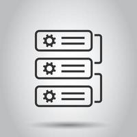 Improvement icon in flat style. Efficiency vector illustration on white isolated background. Productivity business concept.