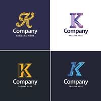 Letter K Big Logo Pack Design Creative Modern logos design for your business vector