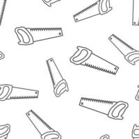 Saw blade icon in flat style. Working tools vector illustration on white isolated background. Hammer seamless pattern business concept.