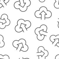 Digital service icon in flat style. Network cloud vector illustration on white isolated background. Computer technology seamless pattern business concept.