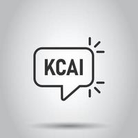 Kcal icon in flat style. Diet vector illustration on white isolated background. Calories business concept.