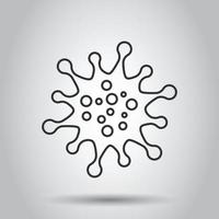 Disease bacteria icon in flat style. Allergy vector illustration on white isolated background. Microbe virus business concept.