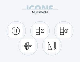 Multimedia Line Icon Pack 5 Icon Design. . . multimedia. swap. column vector