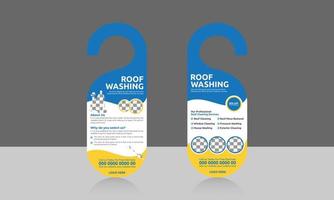 Cleaning service door hanger design template, hotel knob design. vector door hanger. Home cleaning, roof cleaning, window cleaning, office cleaning, junk dust removal, door hanger, rack card  vector