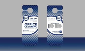 Cleaning service door hanger design template, hotel knob design. vector door hanger. Home cleaning, roof cleaning, window cleaning, office cleaning, junk dust removal, door hanger, rack card  vector