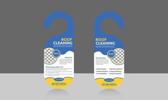 Cleaning service door hanger design template, hotel knob design. vector door hanger. Home cleaning, roof cleaning, window cleaning, office cleaning, junk dust removal, door hanger, rack card  vector