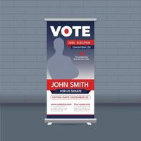 Election campaign roll up banner template for election voting publicity banner design vector layout