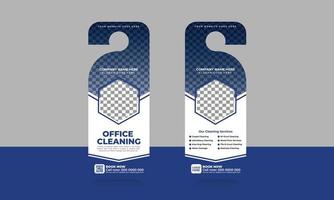 Cleaning service door hanger design template, hotel knob design. vector door hanger. Home cleaning, roof cleaning, window cleaning, office cleaning, junk dust removal, door hanger, rack card  vector