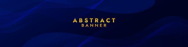 Abstract Blue Fluid Wave Banner Template vector