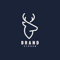 deer head logo design vector