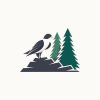 standing peregrine falcon vector logo