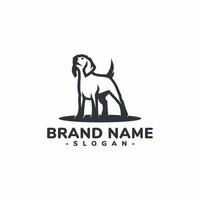 little dog logo design vector