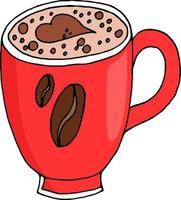 red cup of coffee vector
