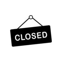 closed sign vector icon