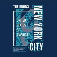 the bronx text frame abstract graphic vector print