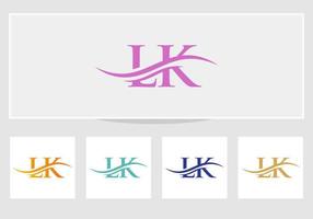LK logo. Monogram letter LK logo design Vector. LK letter logo design with modern trendy vector