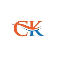 monograma letra ck logo diseño vector. diseño de logotipo de letra ck con moda moderna vector