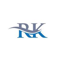 RK Letter Linked Logo for business and company identity. Initial Letter RK Logo Vector Template.