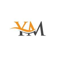 logotipo de ym. monograma letra ym logo diseño vector. diseño de logotipo de letra ym con moda moderna. vector