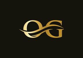 Creative OG letter with luxury concept. Modern OG Logo Design for business and company identity vector