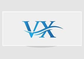 VX logo. Monogram letter VX logo design Vector. VX letter logo design with modern trendy vector