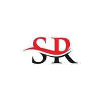 SR logo design. Initial SR letter logo design. vector