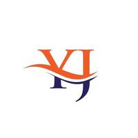 diseño moderno del logotipo yj para la identidad empresarial y empresarial. carta creativa yj con concepto de lujo. vector