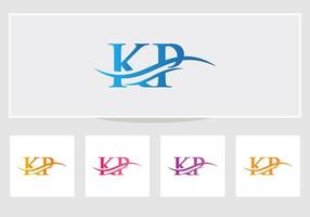 KP Linked Logo for business and company identity. Creative Letter KP Logo Vector