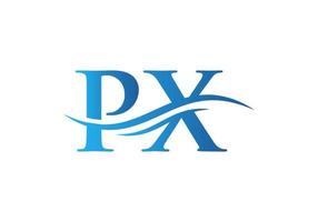logotipo de px. monograma letra px logo diseño vector. diseño de logotipo de letra px con moda moderna vector