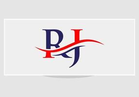 diseño inicial del logotipo de la letra vinculada rj. vector de diseño de logotipo de letra rj moderno con moda moderna