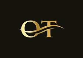 Initial linked letter OT logo design. Modern letter OT logo design vector with modern trendy