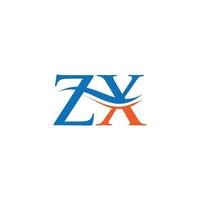 diseño moderno del logotipo zx para la identidad empresarial y empresarial. carta creativa zx con concepto de lujo vector