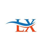 diseño inicial del logotipo de la letra lx vinculada. vector de diseño de logotipo de letra lx moderna con moda moderna