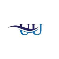 logotipo vinculado a la letra uu para la identidad comercial y de la empresa. plantilla de vector de logotipo de letra inicial uu.