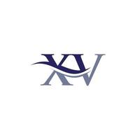 Modern XV Logo Design for business and company identity. Creative XV letter with luxury concept. vector