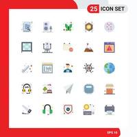 conjunto de 25 iconos de interfaz de usuario modernos símbolos signos para elementos de diseño de vector editables de cubo de forma de sonido de punto de cruz de gabinete