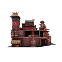 3d japanese Dollhouse isolated png