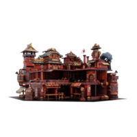 3d japanese Dollhouse isolated png
