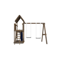 Kids playground with slide and swing png