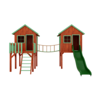 Kids playhouse with a slide png