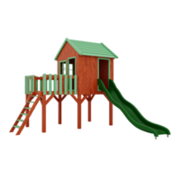 Kids playhouse with a slide png