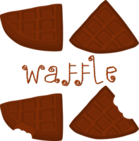 various sweet tasty waffles png