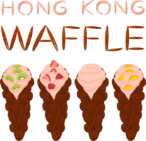 verschiedene süße leckere Waffeln png