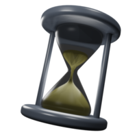 reloj de arena clásico 3d png