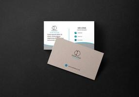 Elegant dark business card mockup