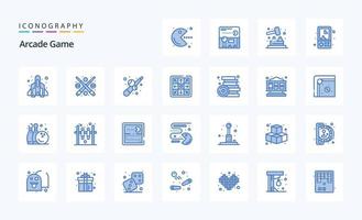 25 Arcade Blue icon pack vector